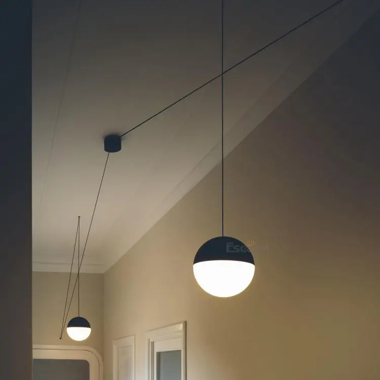 Скандинавские стеклянные шаровые подвесные светильники DIY Геометрические линии Глобус струны подвесные лампы светодиодный подвесной светильник для гостиной кухни