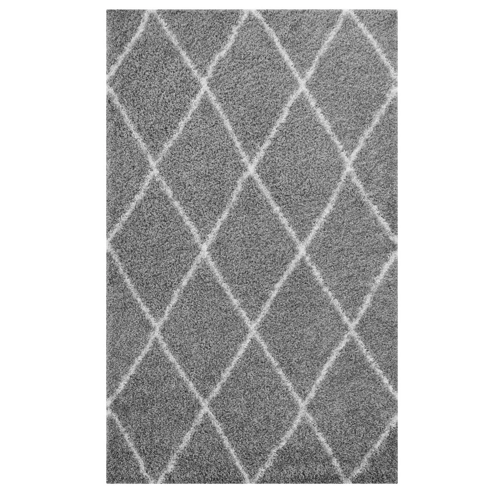 Toryn Diamond Lattice 8x10 Shag Area Rug, R-1144B-810