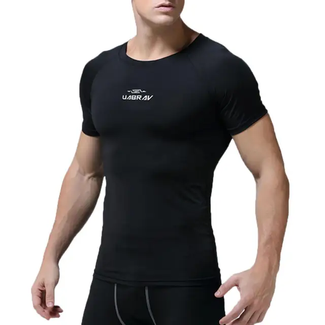 Men's New Fitness Training Clothes Short Sleeve Blouse Outdoor Sports ...