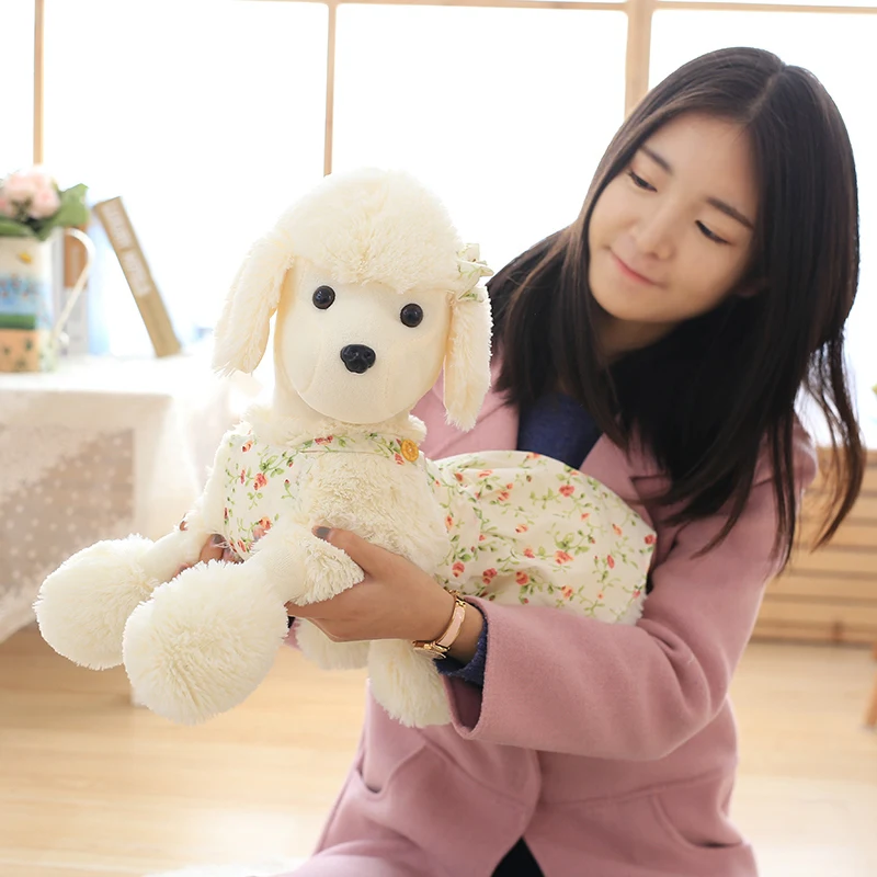 

New Arrived Dog Plush Toy Poodle Soft Stuffed Doll Whole Sale And Retails Cute Poodle Dog Soft Doll Birthday New Year Gift
