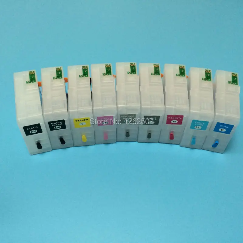 Cartucho de Tinta Recarregável com ou sem Sensor de Chip para Epson Stylus Pro 3800 3880 Impressora T5801-t5809 T5811-t5819 - Imagem 4