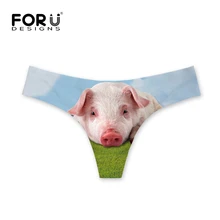 FORUDESIGNS/купальник-танкини с стринги, купальники с милым принтом свинки, трусы-бикини, сексуальные купальники, бразильские трусики