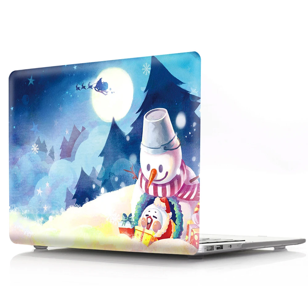 Для Mac Book New Air Pro 13 15 Touch Bar чехол для ноутбука Mac Book Air Pro retina 11,6 12 13,3 15,4 дюймов Рождественская цветная печать