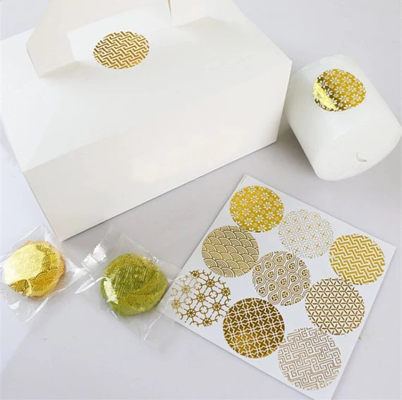 

Round Gold Foil Metallic Stickers, Envelope Seals,Gift warping Labels Stickers,Wedding Invitations seal sticker 450pcs/lot