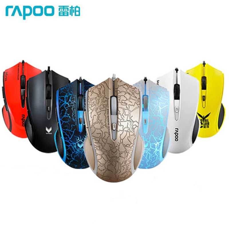 Rapoo V20S USB Wired Optical Porfessional Gaming Mouse 3000DPI Game Mice for Laptop PC Free Shipping