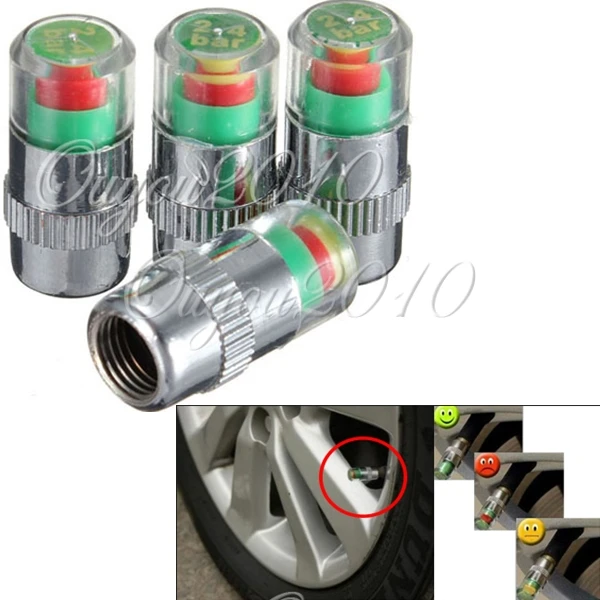 

New Tire Pressure Indicator Valve Stem Caps 36 PSI Tire Pressure Indicator Valve Stem Cap LED Indicator Eye Alert
