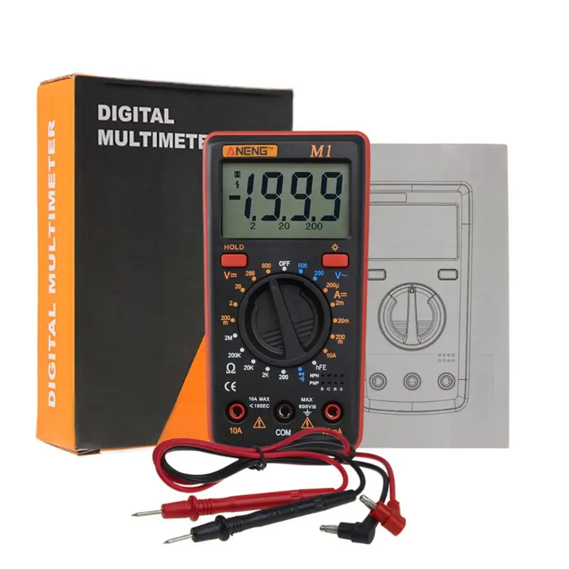 

Handheld Digital Multimeter AC/DC Voltage Current Resistance Transistor Continuity Test