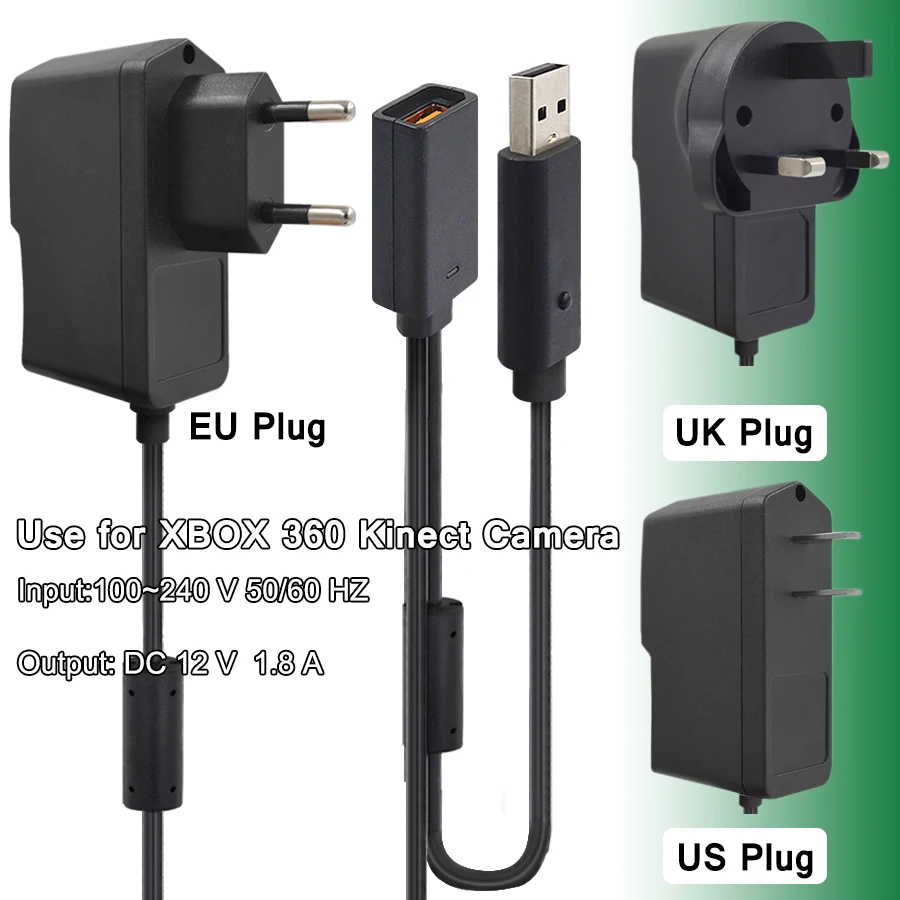 

AC 100V-240V Kinect Sensor Power Supply Adapter for Microsoft Xbox 360 Games