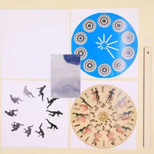 Анимационное производство DIY научная обучающая игрушка креативный физический эксперимент мультипликационный фенакистоскоп фантоскоп