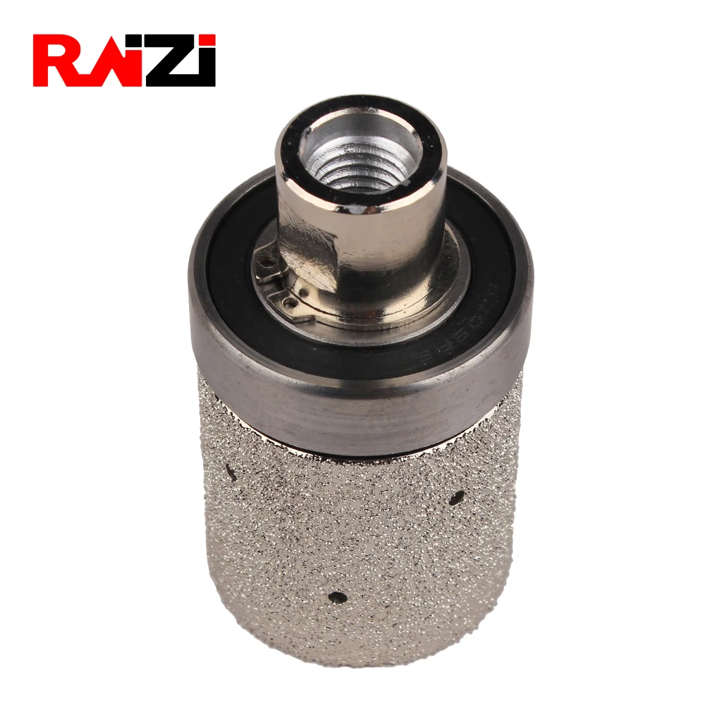 Raizi 2 Inch Vacuum Brazed Diamond Grinding Drum Wheel Coarse Medium Granite Marble Stone Angle Grinder Sink Grinding Wheel