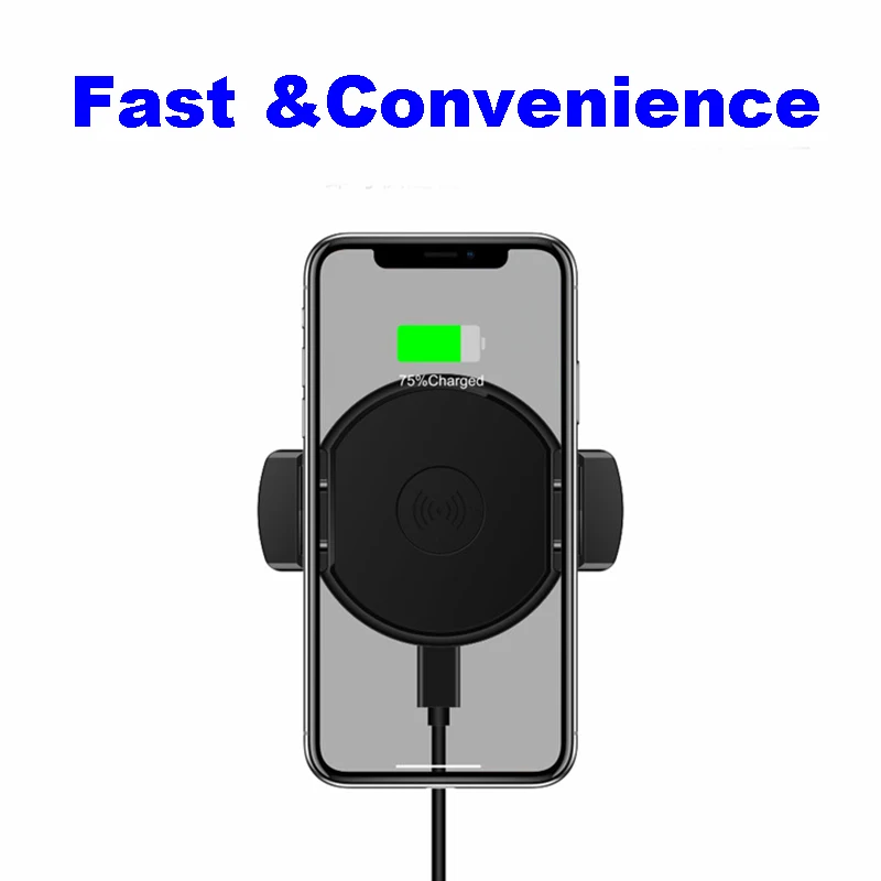 quickly 3.0 Car Air Vent Cup Holder Gravity Wireless Charger For iPhone 8 XR XS wireless charging for Samsung S10 huawei xiaomi