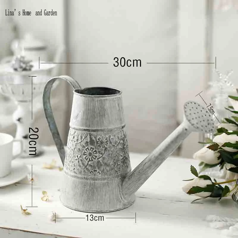 vintage handcraft small watering can flower pot (2)