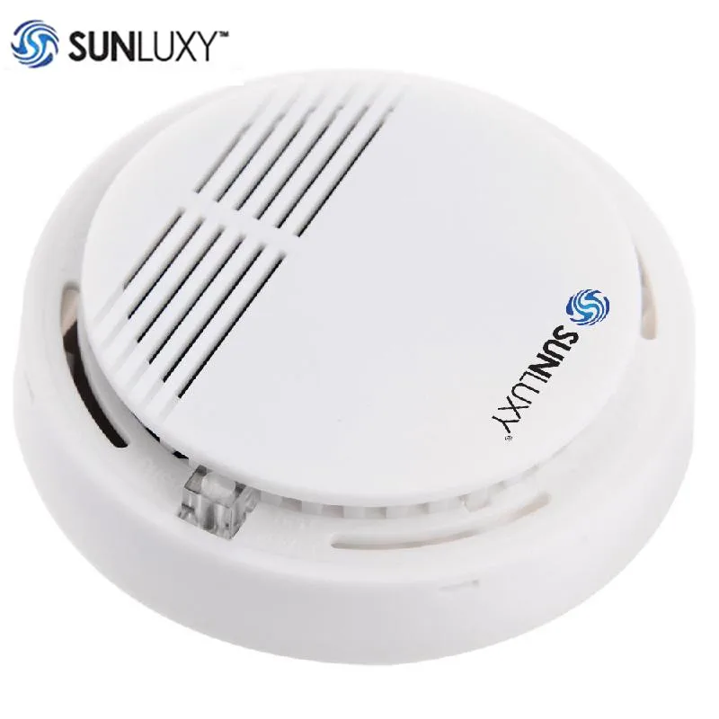

SUNLUXY Fire Smoke Sensor Detector High Sensitivity Wireless Alarm Home Store Shop Indoor Smoke Detector Security System