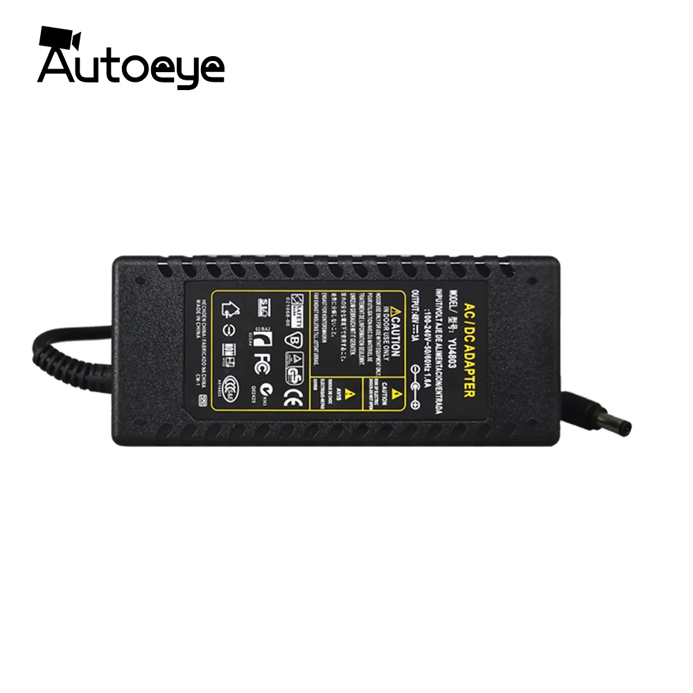 Autoeye DC источник питания 48V 3A адаптер зарядное устройство для PoE камера видеонаблюдения