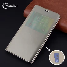 Чехол для samsung Galaxy Note 4 Note4 SM N910 N9100 N910F N910C N910H SM-N910F SM-N910C откидной зеркальный чехол с чипом