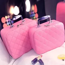 Косметический чехол для путешествий, стеганая косметичка, органайзер на одной молнии, косметичка, размер L