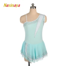 Платье для фигурного катания Nasinaya, индивидуальные юбки для конькобежцев для девочек, женщин, детей, Patinaje, гимнастика, представление 414