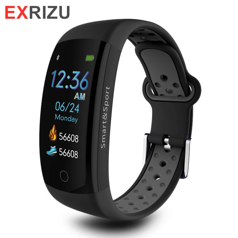 

EXRIZU Q6S Smart Wristband 3D Dynamic Heart Rate Monitor Fitness Bracelet Sleep Tracker Waterproof Activity Band for Android iOS