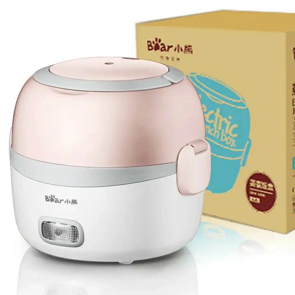 

2 Layer 1.3L Mini Rice Cooker 220V Office Portable Electric Lunch Box Food Heater Keep Fresh For 1-2 People
