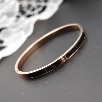 

MIARA.L female titanium steel fashionable hipster bracelet recommend simple personality jewelry rose gold bracelet for female