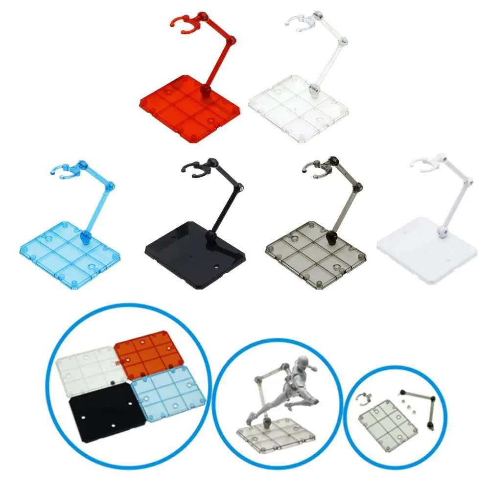 Clear Action Figure Holder Display Stand Base for HG RG SD SHF Gundam Model Toy improve Intelligence Kids