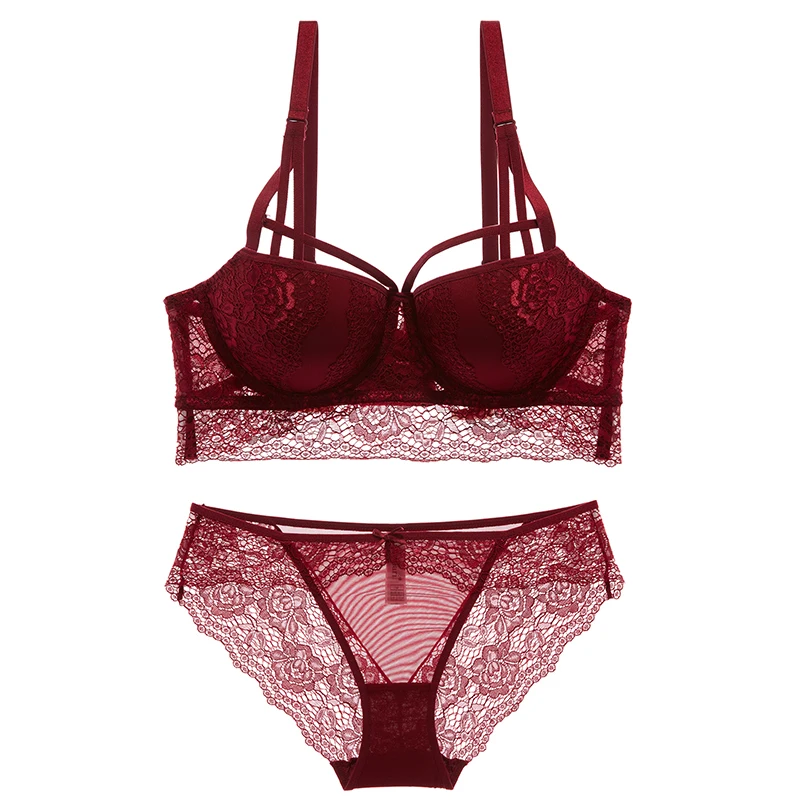 Koop Novo Top Sexy Conjunto DE Roupa Interieur DE Algodao Sutia Push e Conjuntos DE Calcinha 3 4 Copo Verde Marca Rendas conjunto DE L