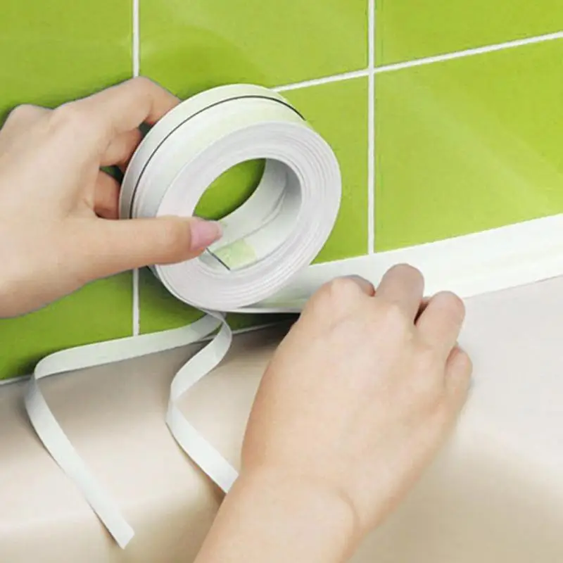 Водонепроницаемый Плесень Доказательство клейкая лента прочное использование 1 рулон ПВХ материал кухня ванная комната стены уплотнительная лента гаджеты