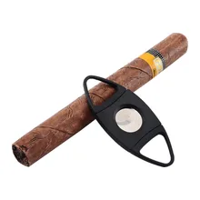 Аксессуары для сигар Портативный нож для обрезки сигары из нержавеющей стали двойной палец стрейч Тип лезвие для обрезки сигар для мужчин подарки гаджеты