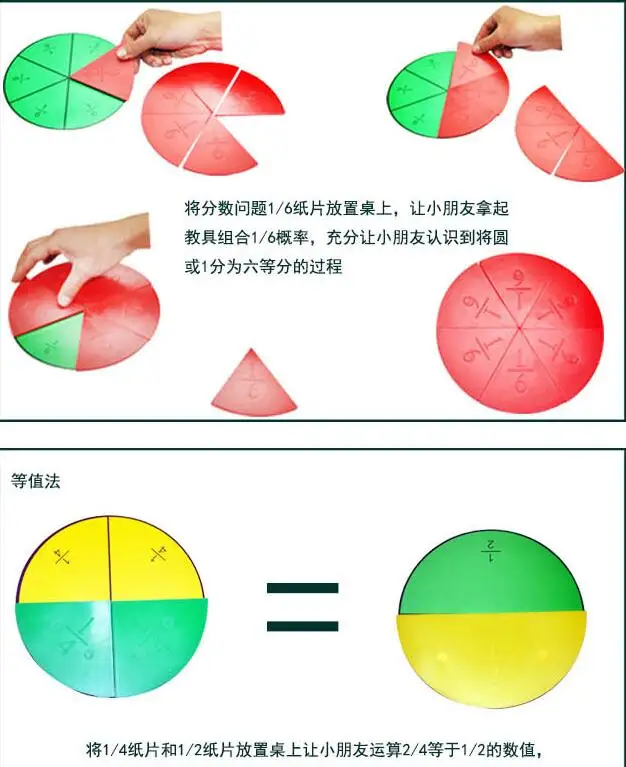 Первичные для изучения математики вспомогательные частичные проблемы демо реквизит Дети Математика Souptoys пластик бумага дробильные блюдо математические инструменты
