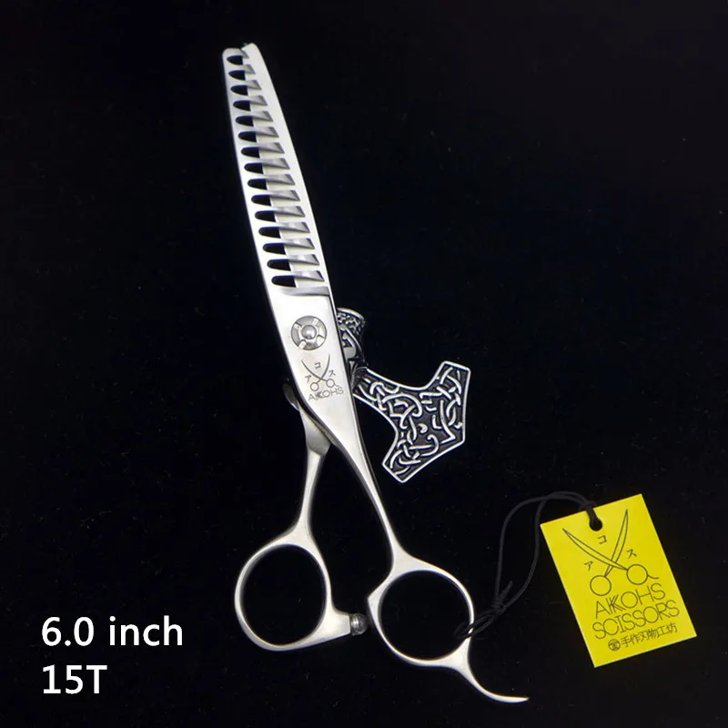 

"AKKOHS" 6 inch Salon Scissors Hairdressing Shears Professional Barber Hair High Quality Thinning Scissors