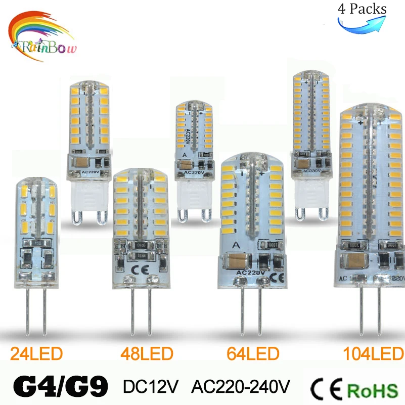 

New COB led g4 led 12v 3 W 5W 6 W 8W 10W 12W g4 luz de la lamp para la lamp de cristal G4 luces leds lamp SMD 24/48 bombill