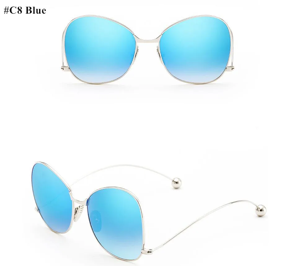 Emosnia, модные солнцезащитные очки для женщин, негабаритный бренд, дизайнерские, прозрачные солнцезащитные очки, близорукость, большие женские очки, женские оттенки, UV400 - Цвет линз: c8 blue