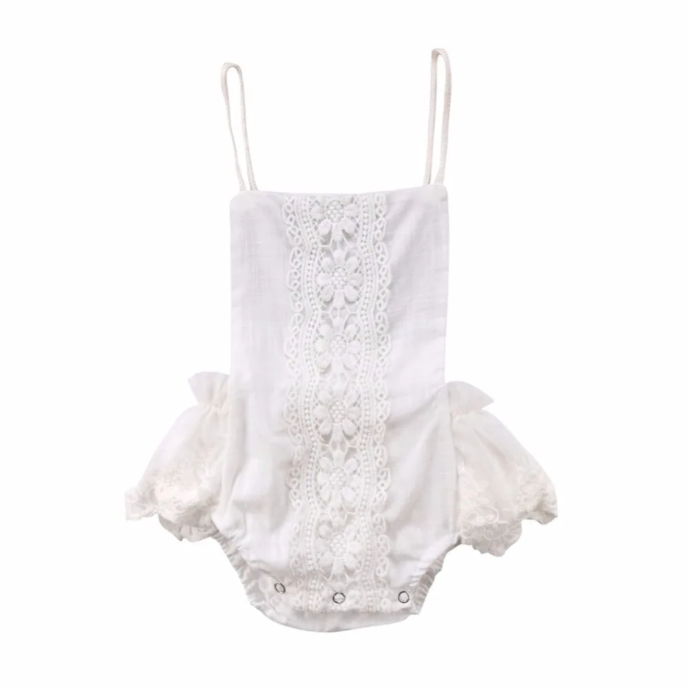 Cute Baby Clothes Summer Baby Romper Girls Princess White Lace Romper
