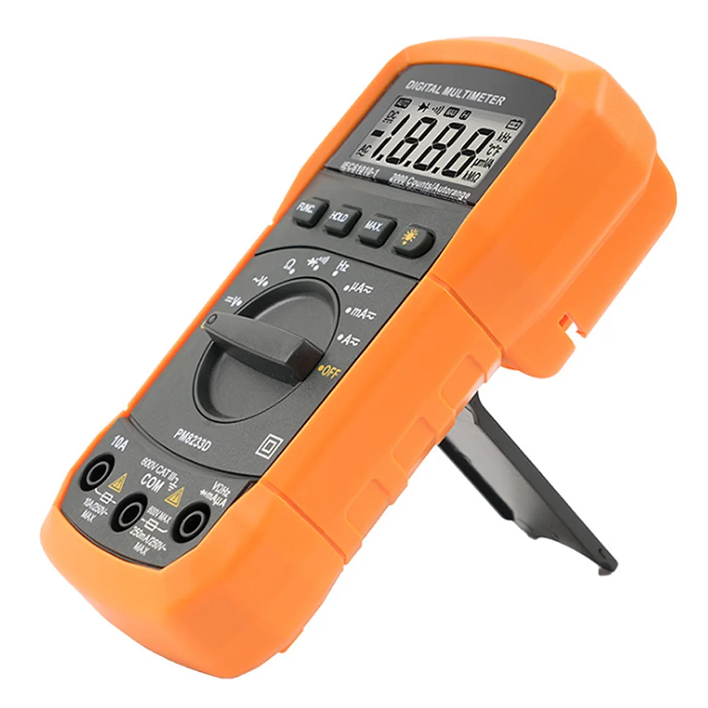 

Voltage Meter PM8233D Auto Ranging Handheld Digital Multimeter Resistance Meter 2000 Counts Voltage Current Ohmmeter