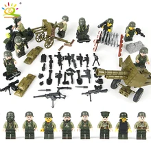 8 Pçs/set EUA Exército Combate Militar WW2 Soldados Blocos De Construção Compatível Legoed Figuras Pacote Armas Tijolos Brinquedos Para As Crianças