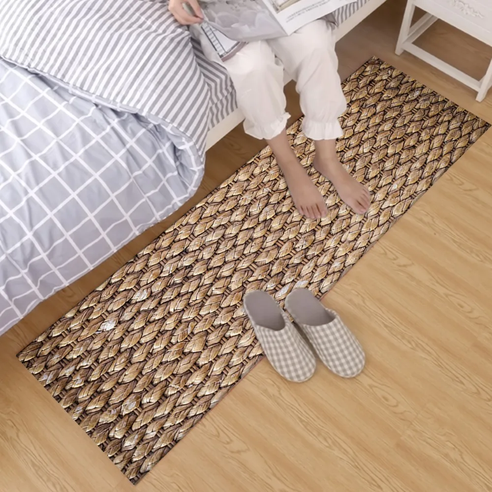 

Straw Weave Pattern Rugs And Carpets For Baby Children' Home Living Room Soft Non Slip Hallway Bedroom kitchen Door Floor Mats