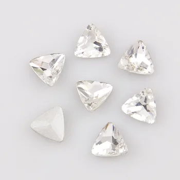 

High Quality Crystal Clear Triangle Pointed Back Fancy Stone Glass Rhinestone For DIY Wedding Dress Jewelry Making