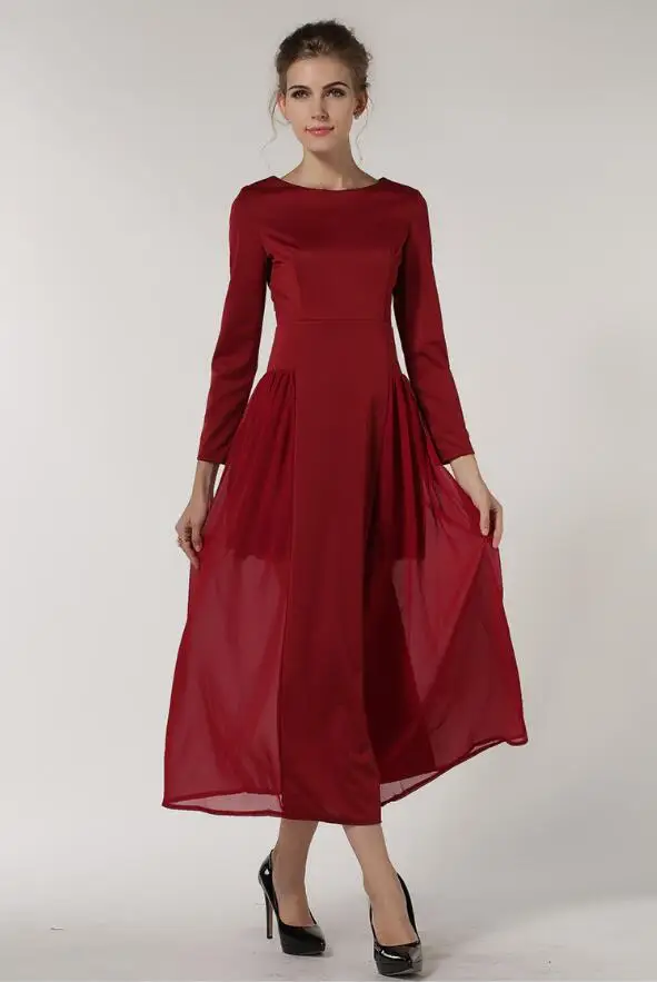 

Chiffon with thick polyester long dress islamic kaftan islamic clothing abaya