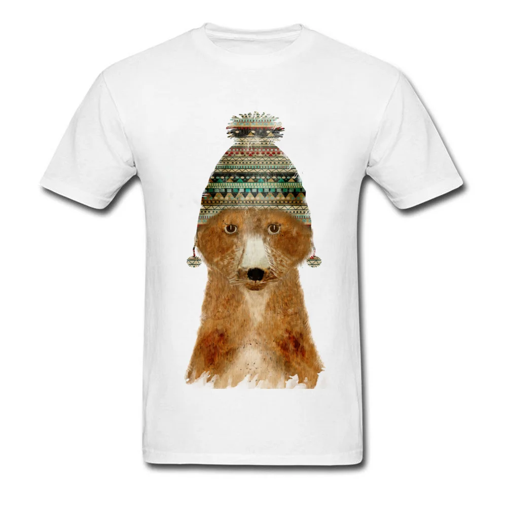 

Promotion Steampunk T-Shirt Men Cute Little Fox With Hat Religion T Shirt Summer Autumn Tops Tees Hot Rod Soft Fabric Clothes