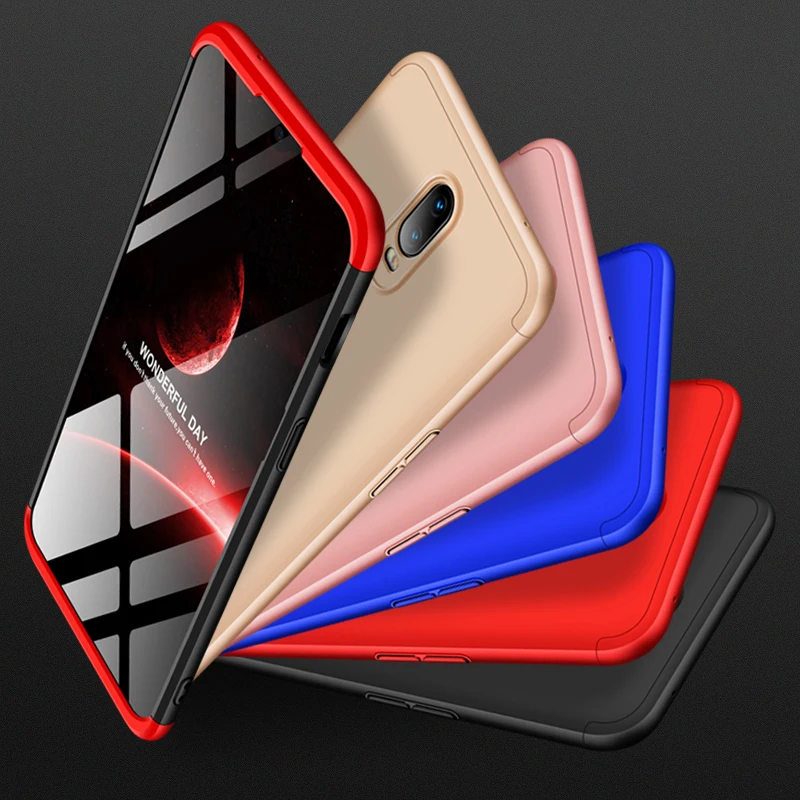 Для Oneplus 6T Чехол Жесткий PC матовый бампер задняя крышка полная защита телефон