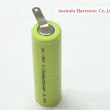 Новая батарея 1/2AA 600mAh 2,4 V ni-mh аккумуляторная батарея бритва батарея 1/2AA600mAh2. 4V с ножками