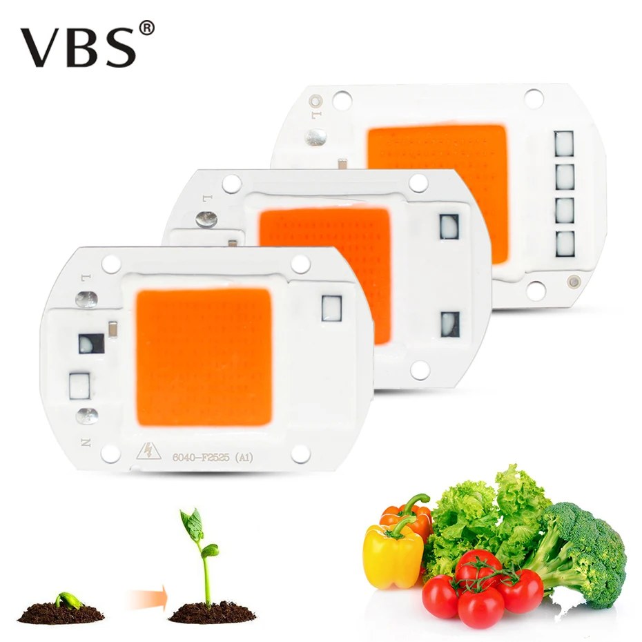 Élèvent Cob 50 Vente W Puce Plein 30 Mené La Lumière Spectre 20 Led DHIYE2beW9