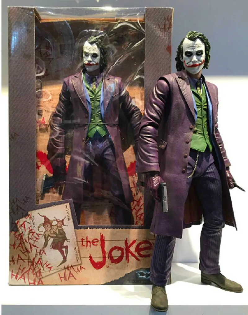 NECA Batman The Dark Knight The Joker 1/4 Scale PVC Action Figure Collectible Toy 16 48CM RETAIL BOX EMS Free Shipping WU633 neca aliens 1 4 scale xenomorph warrior super big pvc action figure collectible model toy 18 retail box ems free shipping wu600