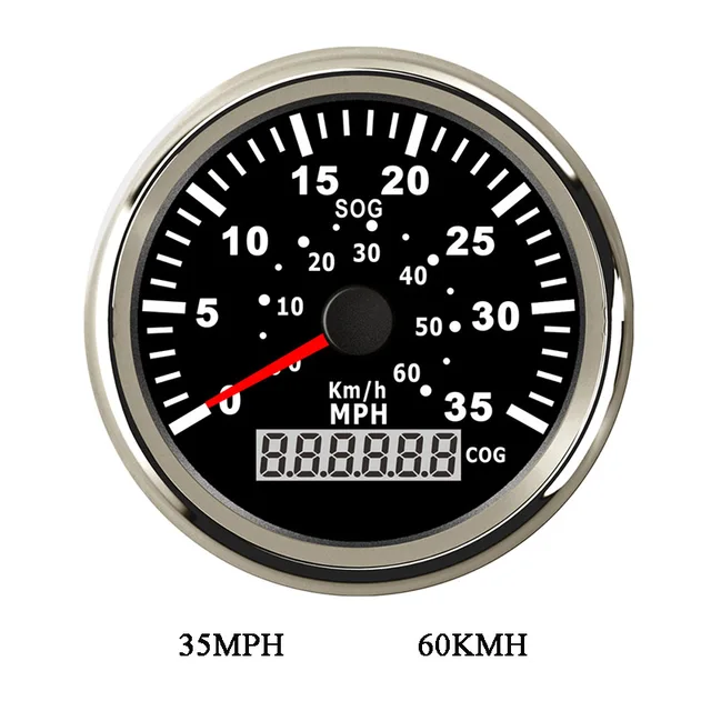 Tractor GPS Speedometer 35MPH 60KMH Digital Waterproof Speed meter fit