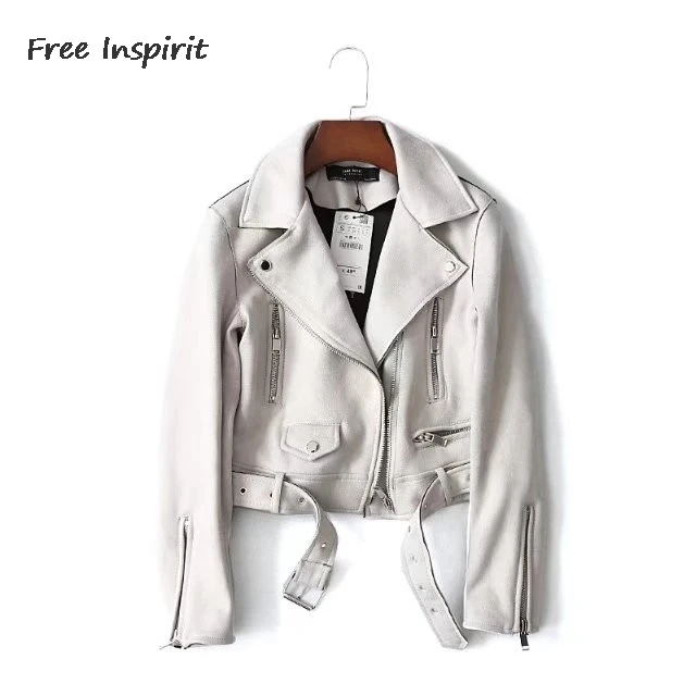 Free Inspirit 2018 New Fashion Spring & Autumn Women Jackets Commuting Solid Zipper The Punk