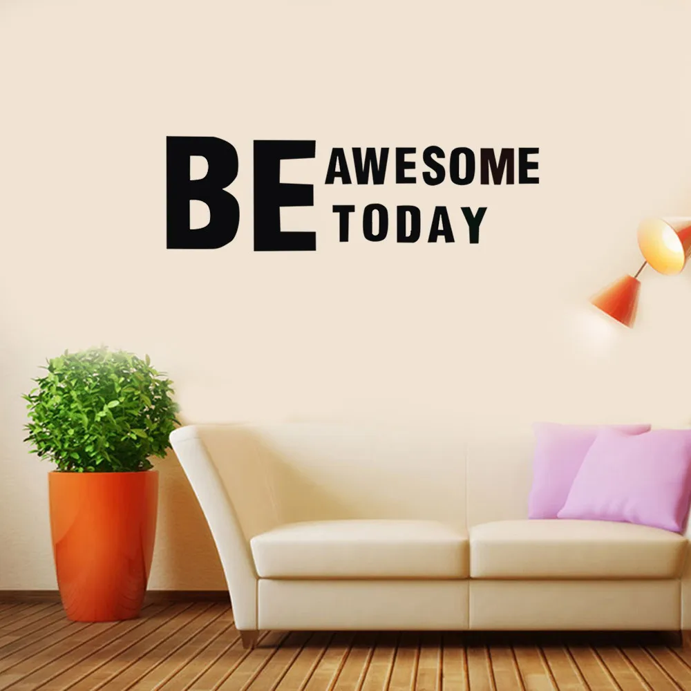 Be Awesome Today Наклейка на стену-вдохновляющие цитаты наклейка-Мотивационная виниловая наклейка на стену художественный виниловый Декор для гостиной 18Sep