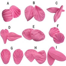 9 стилей лепесток формы силиконовые формы украшения торта помадка торт 3D пищевой силиконовые формы выпечки инструменты