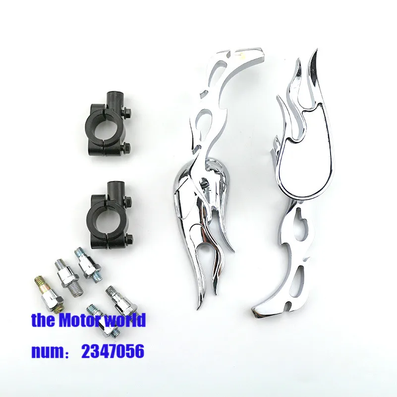 7/8 &quotРучка Бар Конец Зеркала серебристый мотоцикл для Harley Honda Suzuki Yamaha Кафе Racer