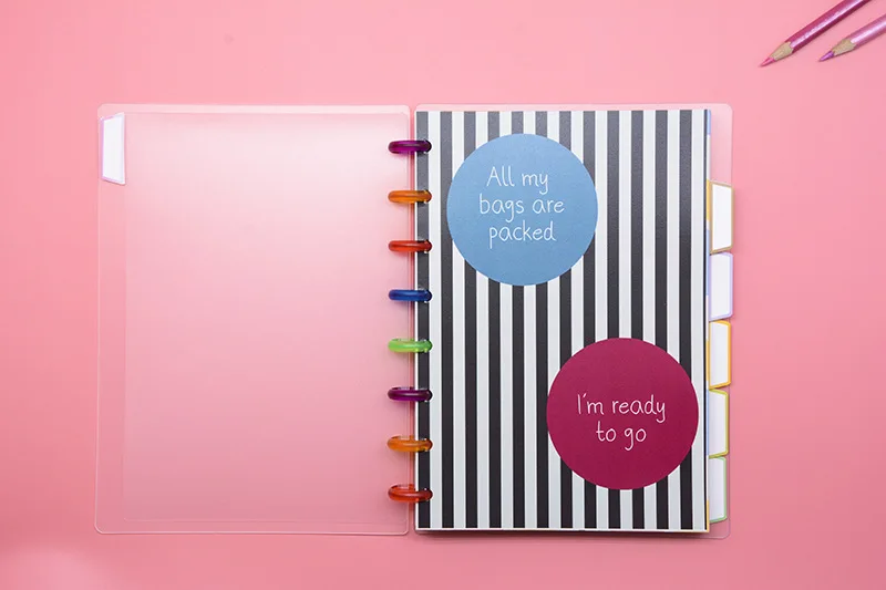 Fromthenon диски кольцо связаны Happy planner пуля журналы A5B6 спираль notebookr дневник с цветком пустой Бумага пополнения чернил канцелярских принадлежностей