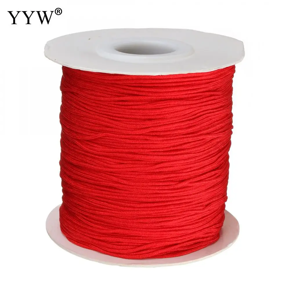 90meter/roll 0.8mm Nylon Cord Thread Chinese Knot Macrame Cord Bracelet Braided String DIY Tassels Beads cord for jewelry making Jewelry Findings